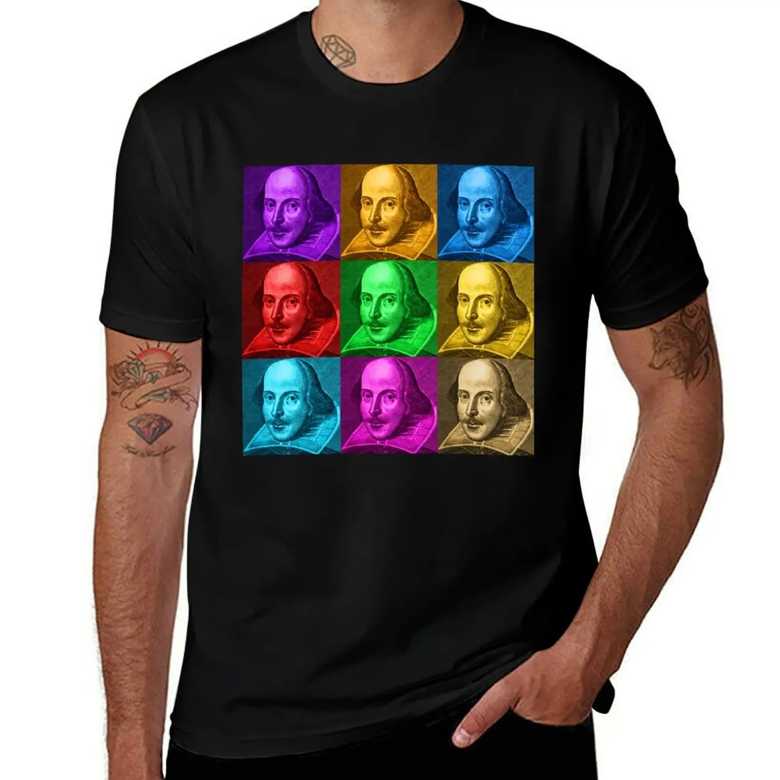 

William Shakespeare Pop Art T-Shirt man t shirts high quality luxury brand t shirts for man pack white T-Shirt