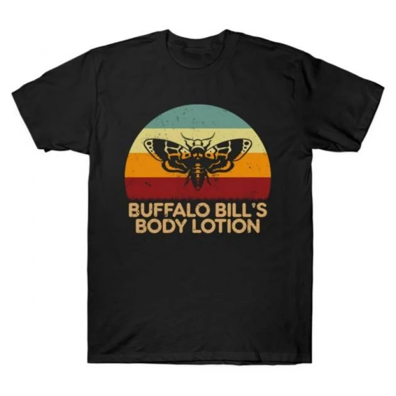 

Buffalo Bill's Body Lotion Silence of the lambs Horror movie Hannibal Gift t shirt Dr Lecter Scary Graphic Clothes All size Tee