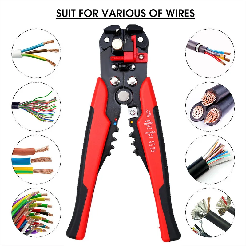 

Four tooth wire stripping pliers, automatic wire stripping pliers, electrician wire breaking pliers, multifunctional