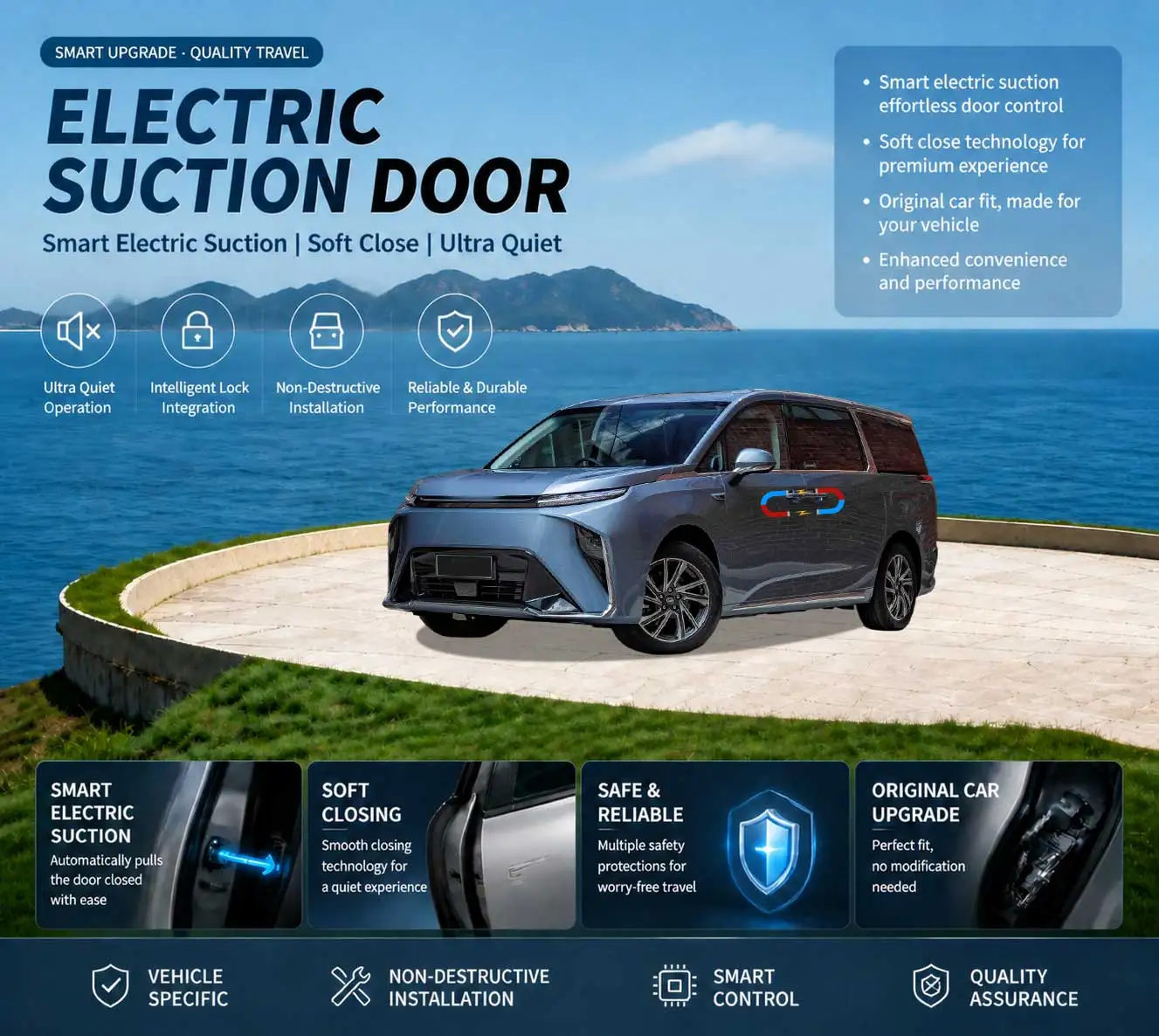 

Car-Specific Auto Soft Close Door & Electric Tailgate Modification Kit for Maxus Mifa 9 MG Maxus 9 LDV Mifa 9 2021-present