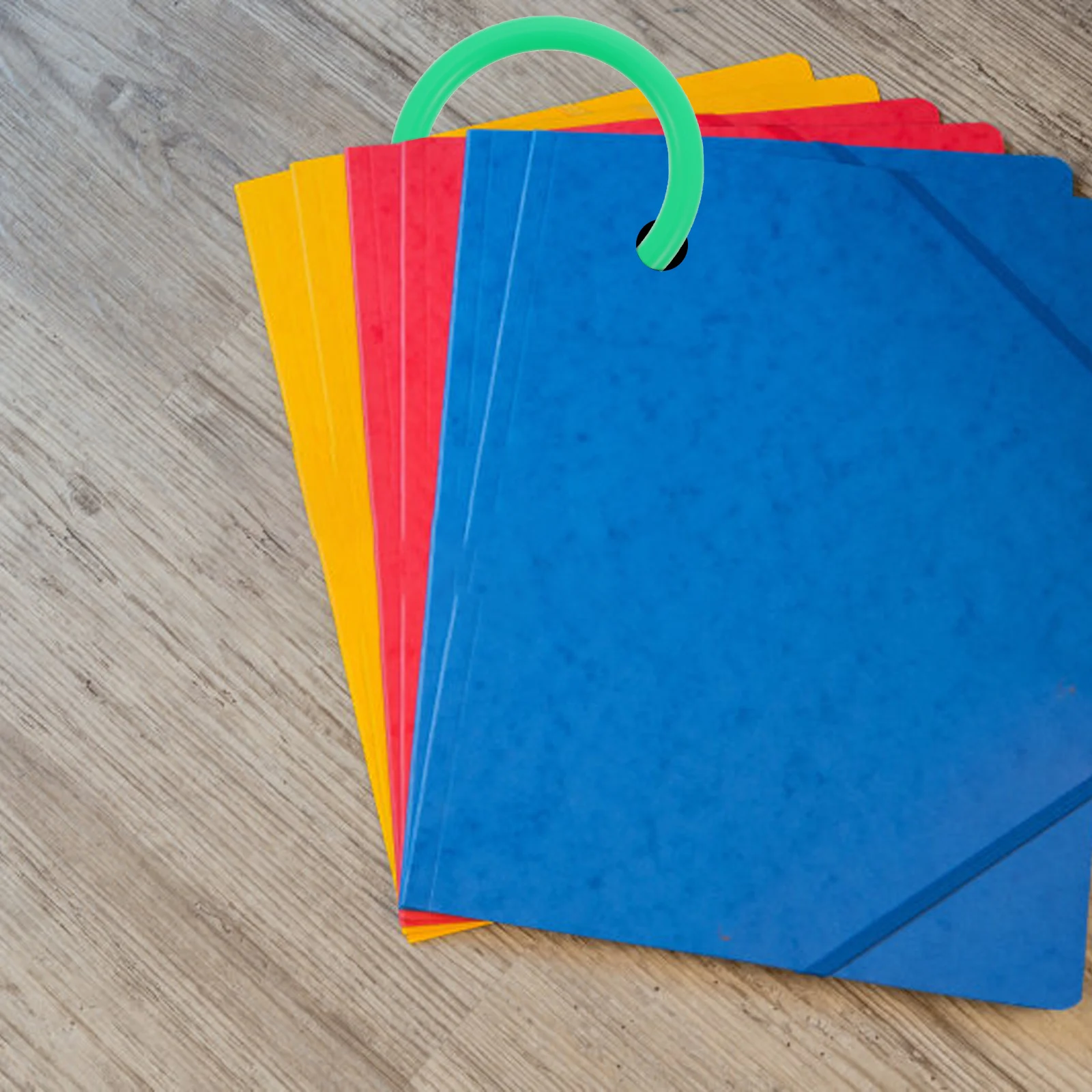 

100Pcs Loose Leaf Ring Plastic Binder Rings Snap Rings for Paper Memo Filing Card Sorting Document Holder