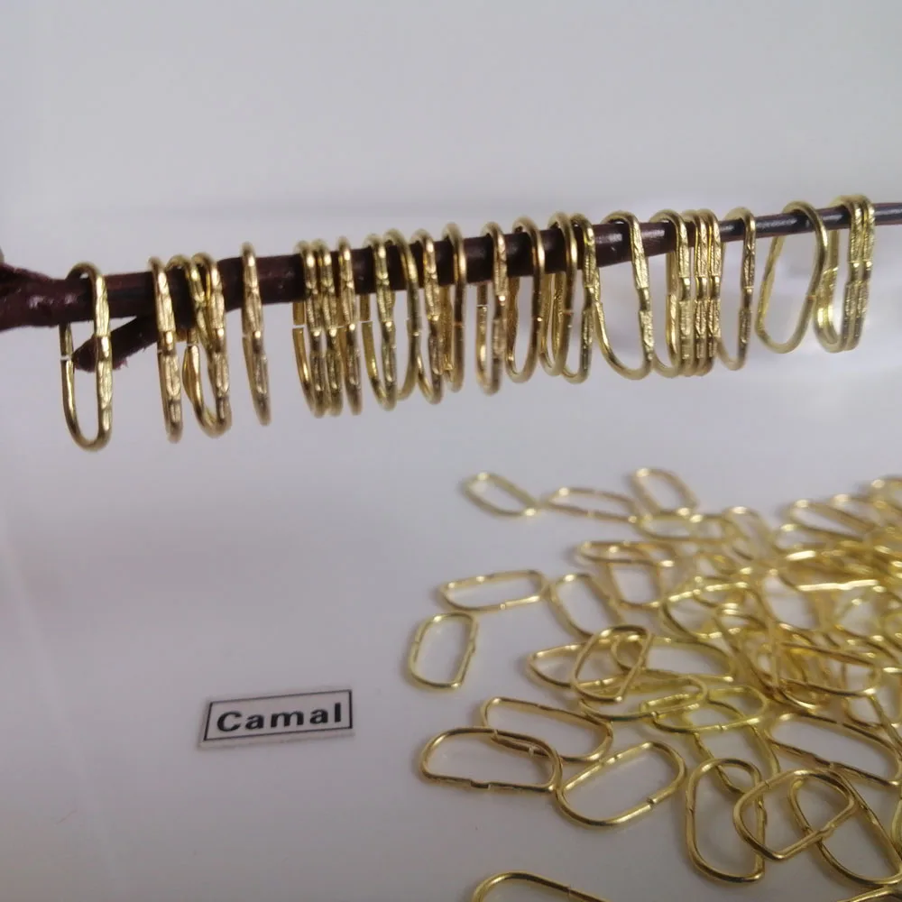 Camal 150Pcs Gold 12mm D Egg Shaped Pins Connector Hook For Crystal Prisms Bead Chandelier Pendant Lamp Hanging Accessory Parts