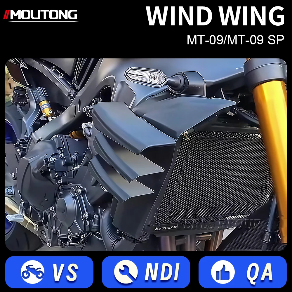 لـ MT 09 mt09 sp MT 09 SP 2024 2025 سبويلر جانبي للدراجة النارية جناح جانبي سبويلر جانبي هوائي جناح ثابت