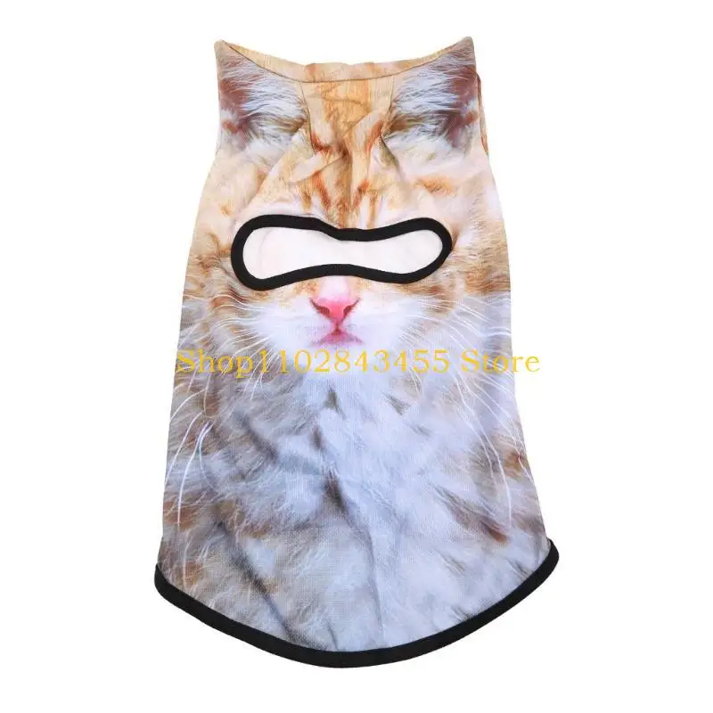 49MC 3D Printing Animal Full Face Neck Cover Winter Thermal Balaclava Hat Spring Fall Winter Activities for Unisex