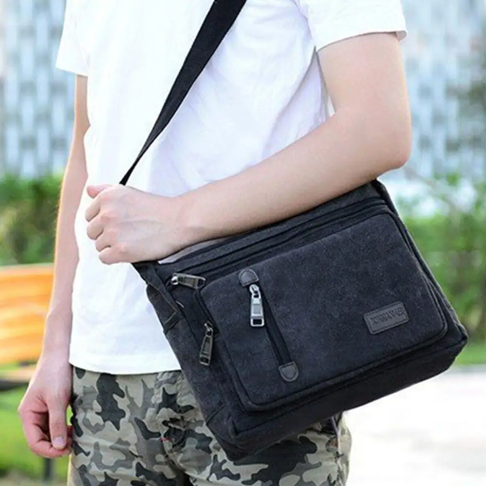 

Men Retro Cross Body Messenger Shoulder Bags Canvas Bag