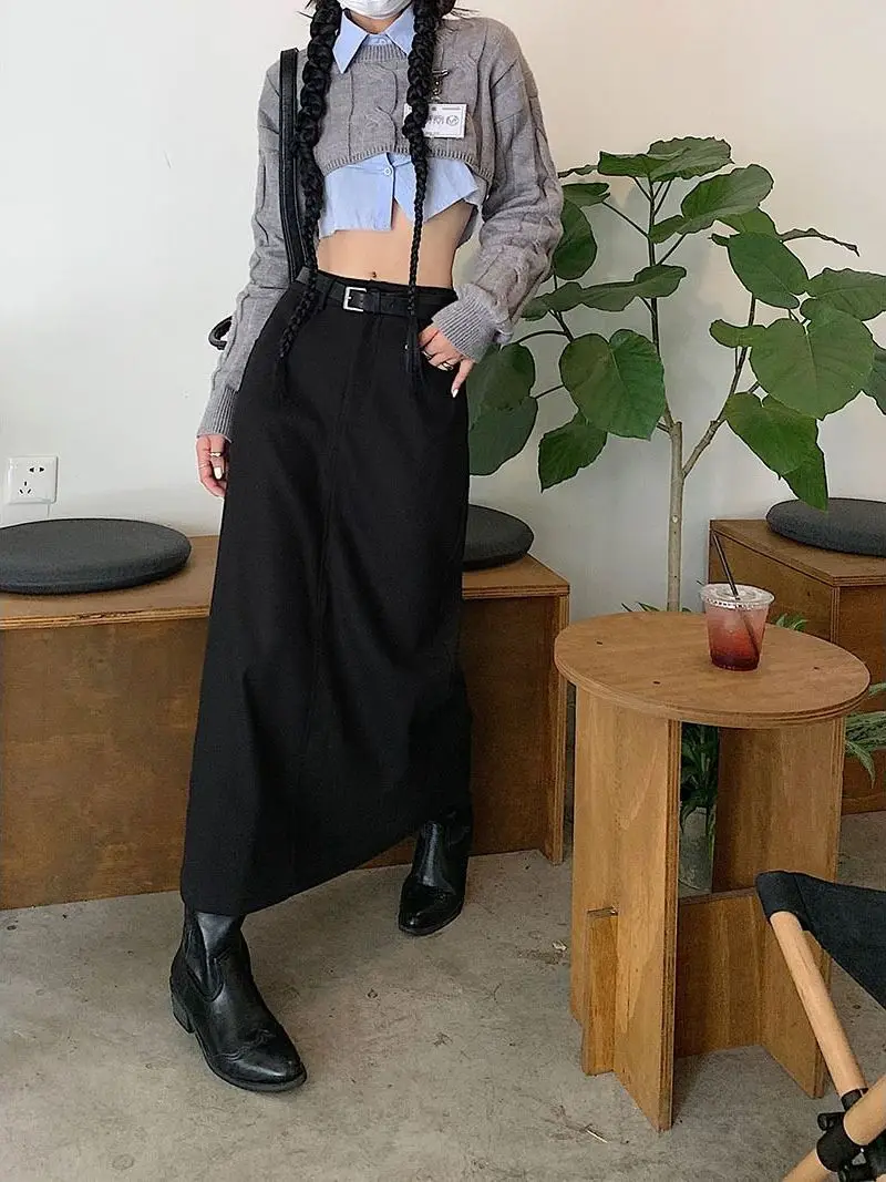 

Bla A-Line Skirt Suit High Waist Slit Design Spring Summer New Sle plus Size Women's Faion Korean Sle Commute