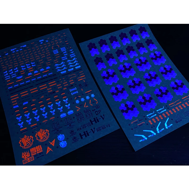 Modello decalcomanie acquascivolo decalcomanie strumento per 1/100 MG HiNU Ver.Ka Camo fluorescente Sticker modelli giocattoli accessori