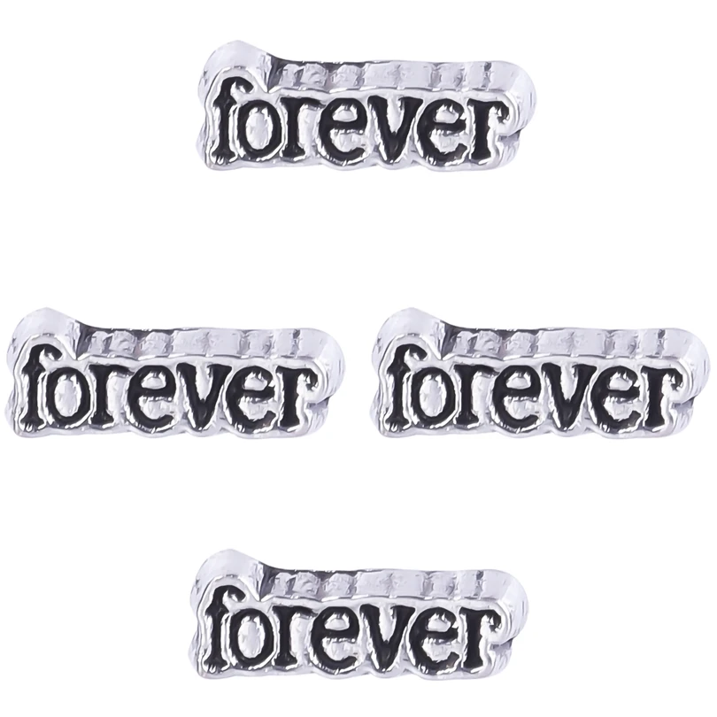 20Pcs/Lot Metal Words I Love You Forever Young Floating Charms Letter Pray Smile кулон For Photo Locket  Pendant Jewelry Making