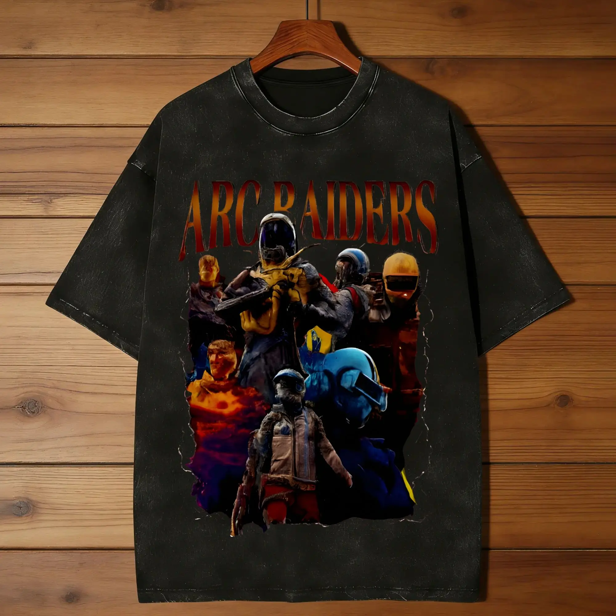 Arc Raiders Washed T Shirt Men  Y2K Basic Cotton T Shirts Beach Comfortable Hipster Tees Design Plus Size Tops