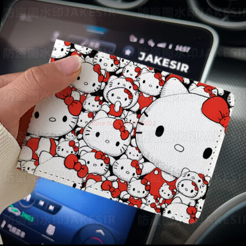 Tomie Junji Ito Hello Kitty Driver\'S License Cover protettiva in pelle Cartoon Cute Id Card Sleeve Anti Loss resistente all\'usura