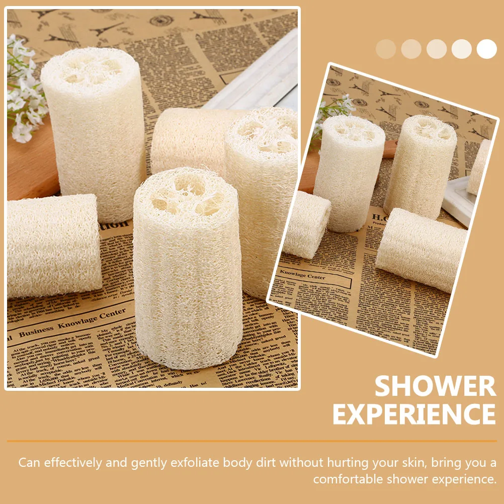 

2pcs Natural Bathing Exfoliating Brush Body Cleaning Tool Shower Back Scrubber Loofah Sponge Bathing Supplies Household Loofah