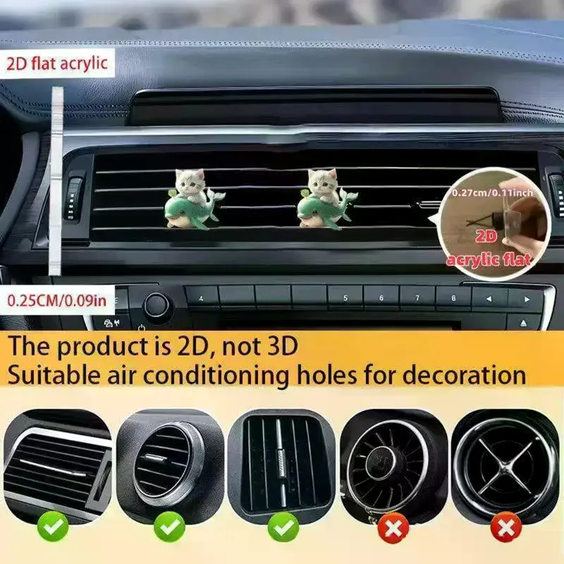 Car Air Outlet Cute Cat Aromatherapy Air Freshener Clip Automotive Elegant Deodorant Fresh Accessories Long-lasting Interior