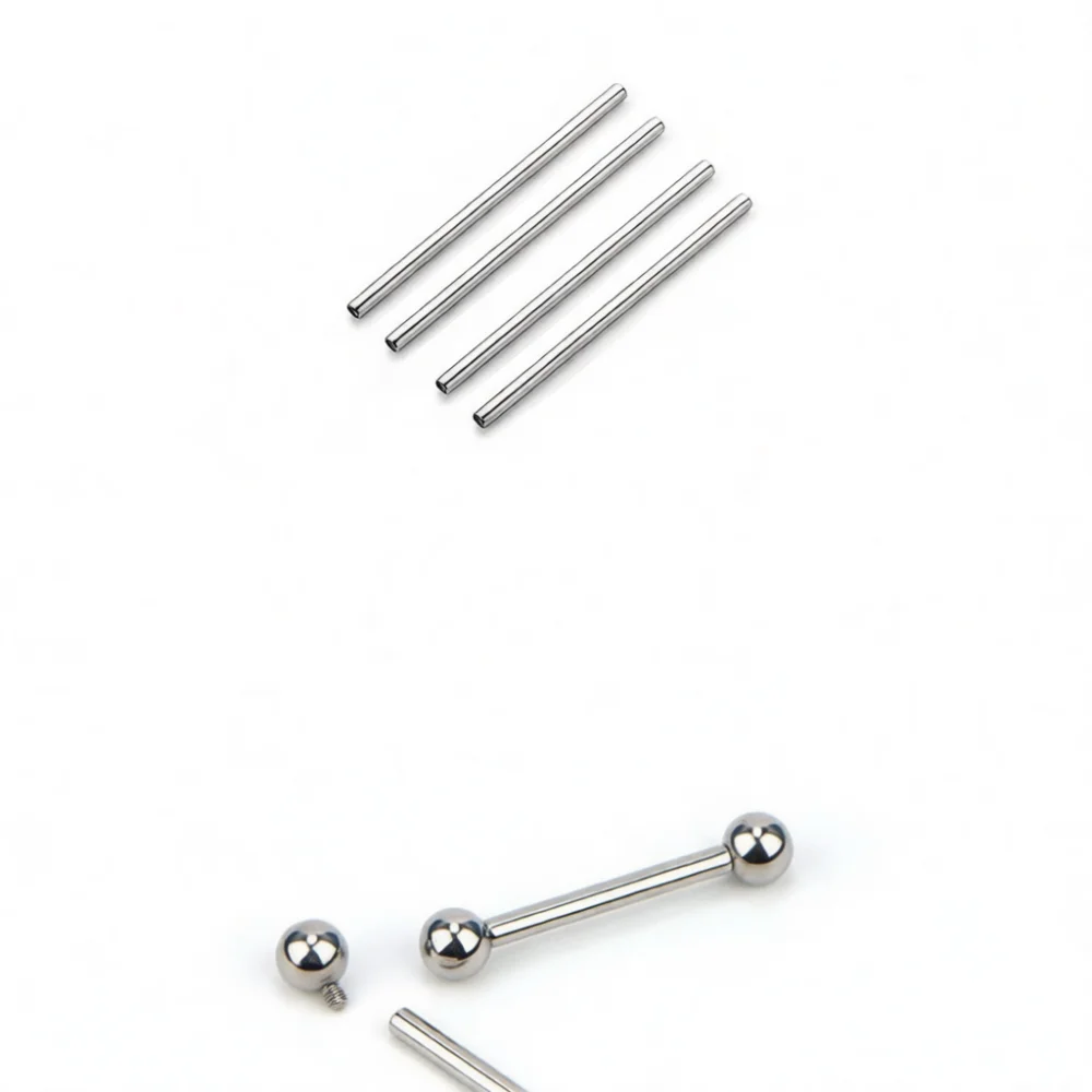 F136 Titanium Internal Thread Straight Barbell Piercing Jewelry G23 Grade Body Tongue Ear Bridge Helix Reliable Accessory