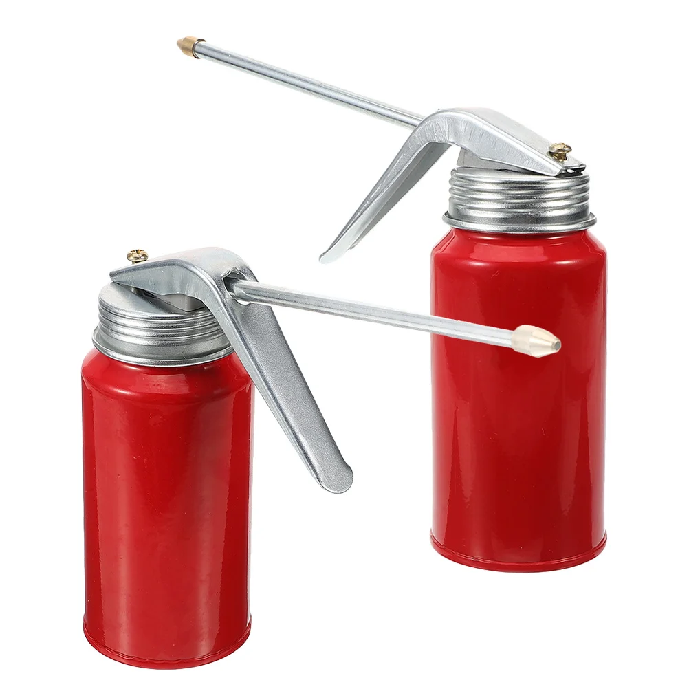 

2pcs Manual Oil Pump Can Metal High Pressure Lubrication Oiler For Motorcycle Engine Oil Dispenser Vehicle Oiling Bottle Hand