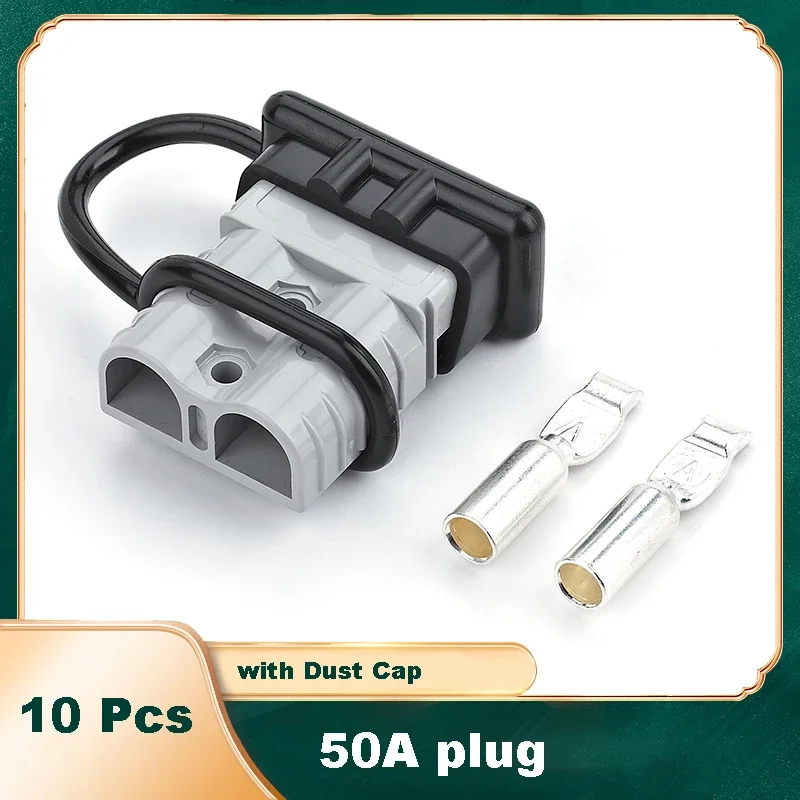 

10 Pcs 50A Plug Dust Cap For Anderson Plug Cover Style Connectors 50A Battery Caravn Power Connector With Dust Cap Cover