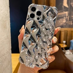 Glitter Phone Cases for Iphone 16 Pro Max 13 14 15 12 11 8 Plus XrXs Bling Funda Shockproof Cover Soft Camera Protection Coque