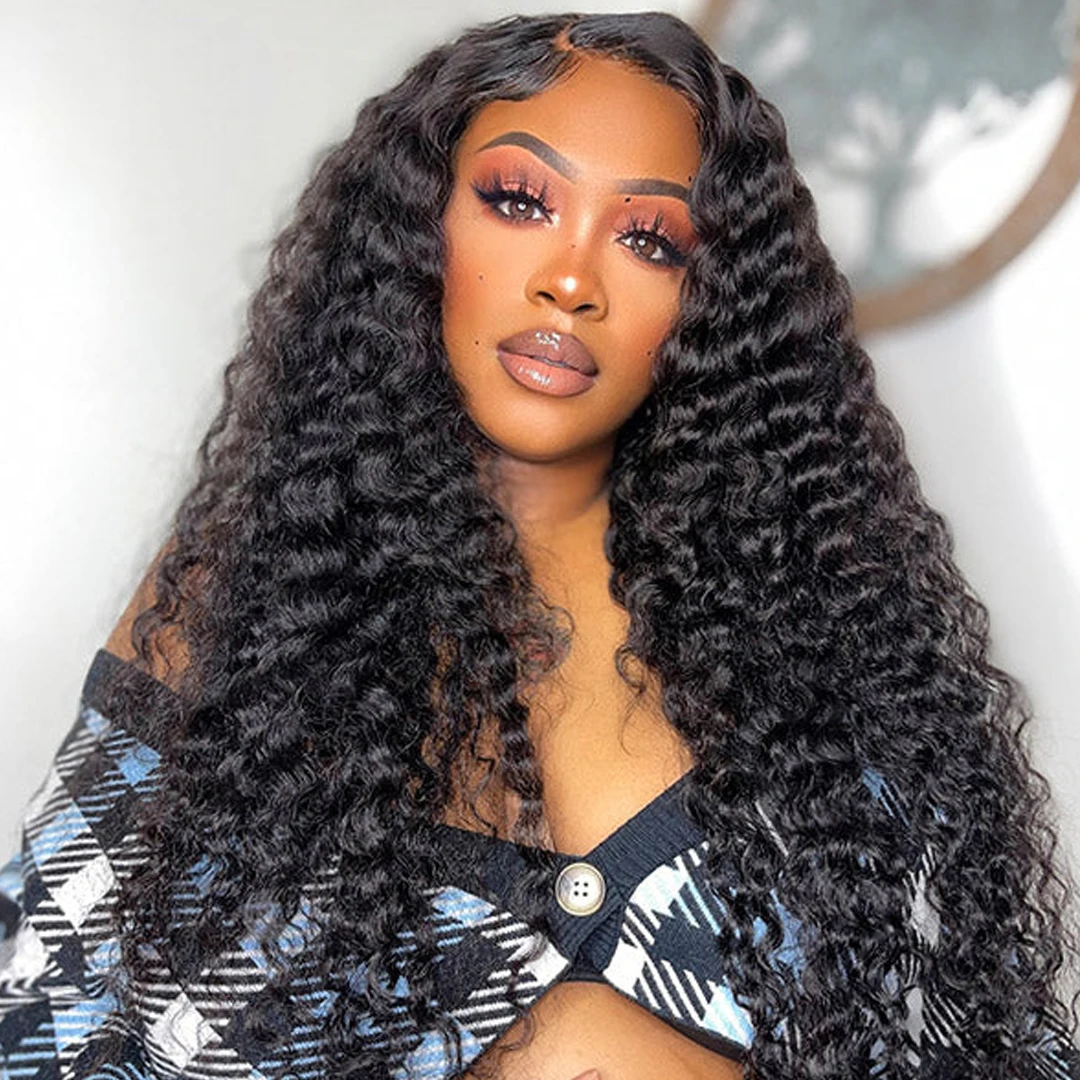 

30 40 Inch Loose Deep Wave Frontal Wigs For Women Curly Human Hair Brazilian 13x4 Wet And Wavy Water Wave HD Lace Front Wig 250%