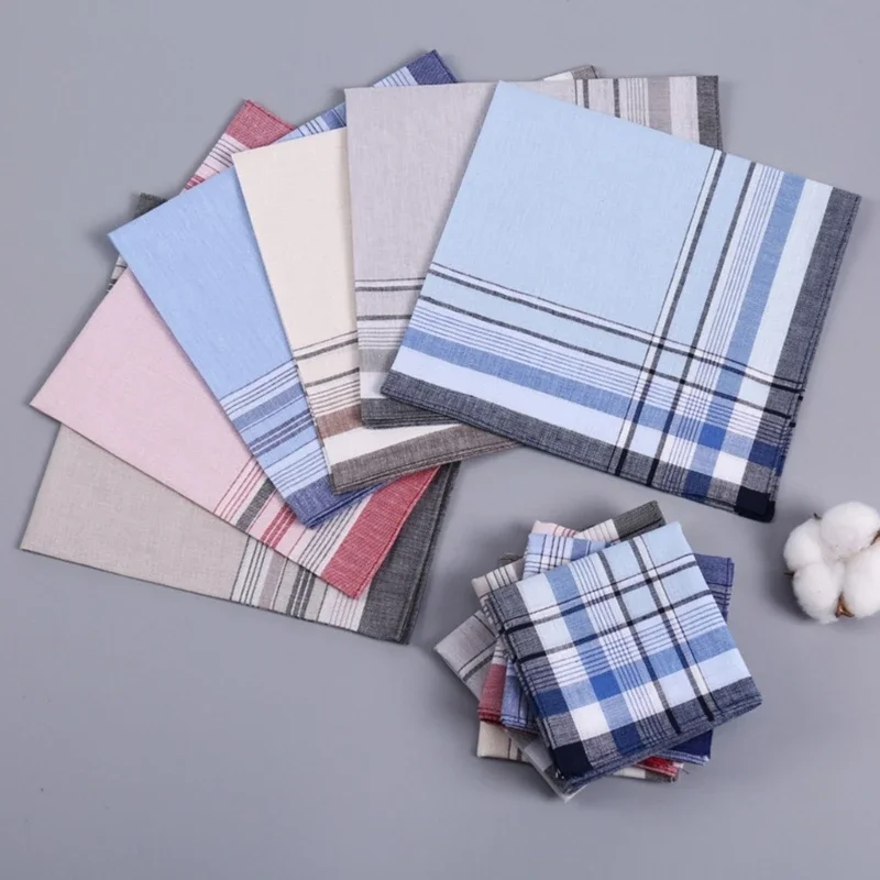 

Plain Handkerchief for Men Casual Use Pocket Cloth Soft Breathable Square Handkerchief Towel Adult Accessories 40x40cm