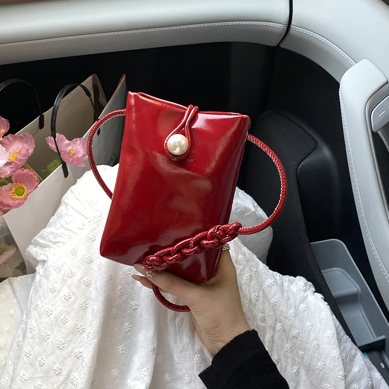 

Мини-женская сумка минимального дизайна, новинка 2025 года, модные и универсальные сумки для телефона на одно плечо с наклонной крестовиной на одно плечо