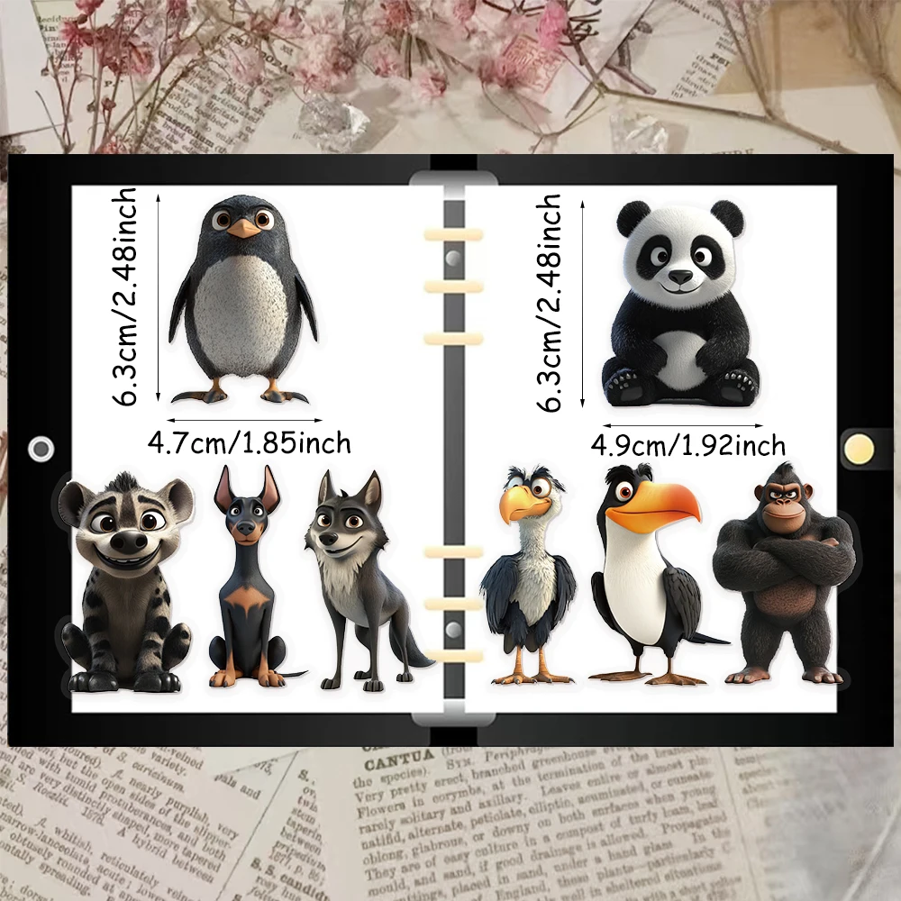 50PCS Cartoon Small Animal Graffiti Stickers Cute Handbooks DIY Phone Cases Notebook Water Cups Toy Stickers