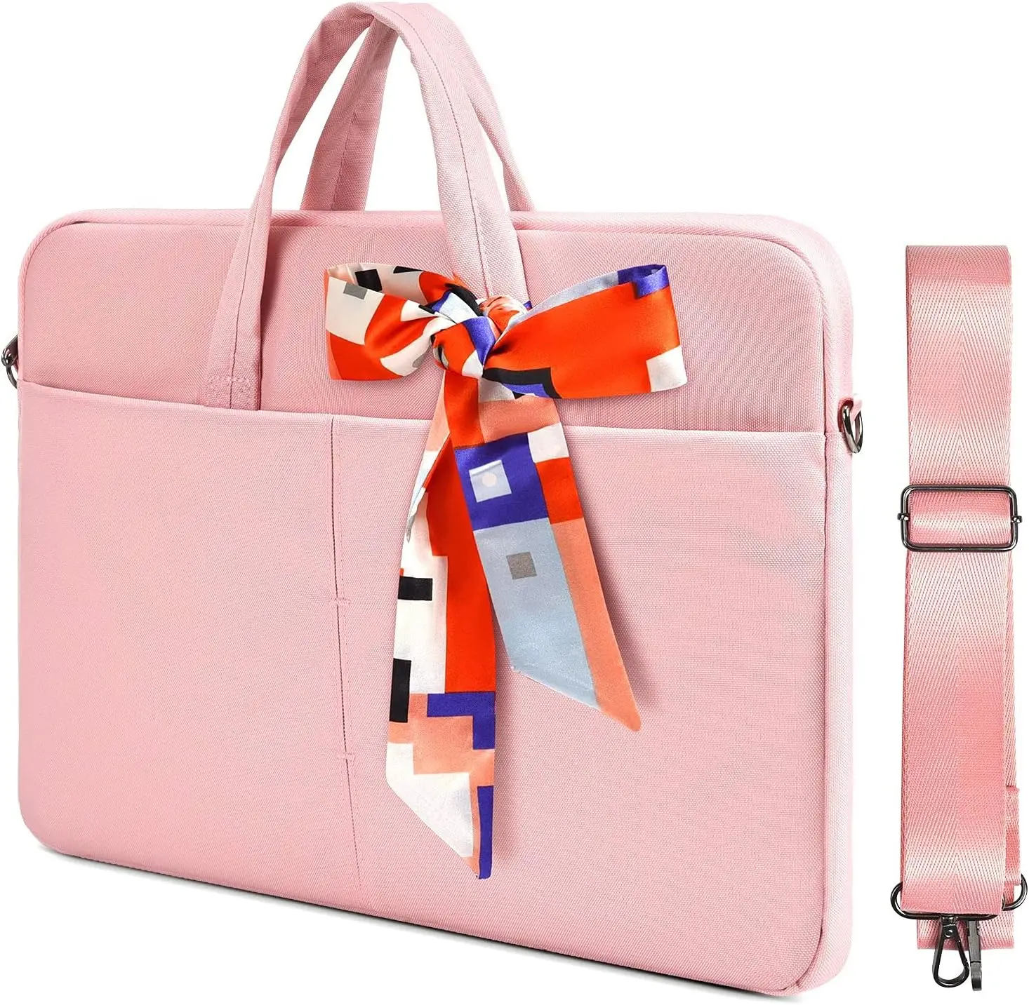 

Розовая сумка-чехол для ноутбука 17-17,3 дюйма для женщин, водонепроницаемая и ударопрочная, с множеством карманов