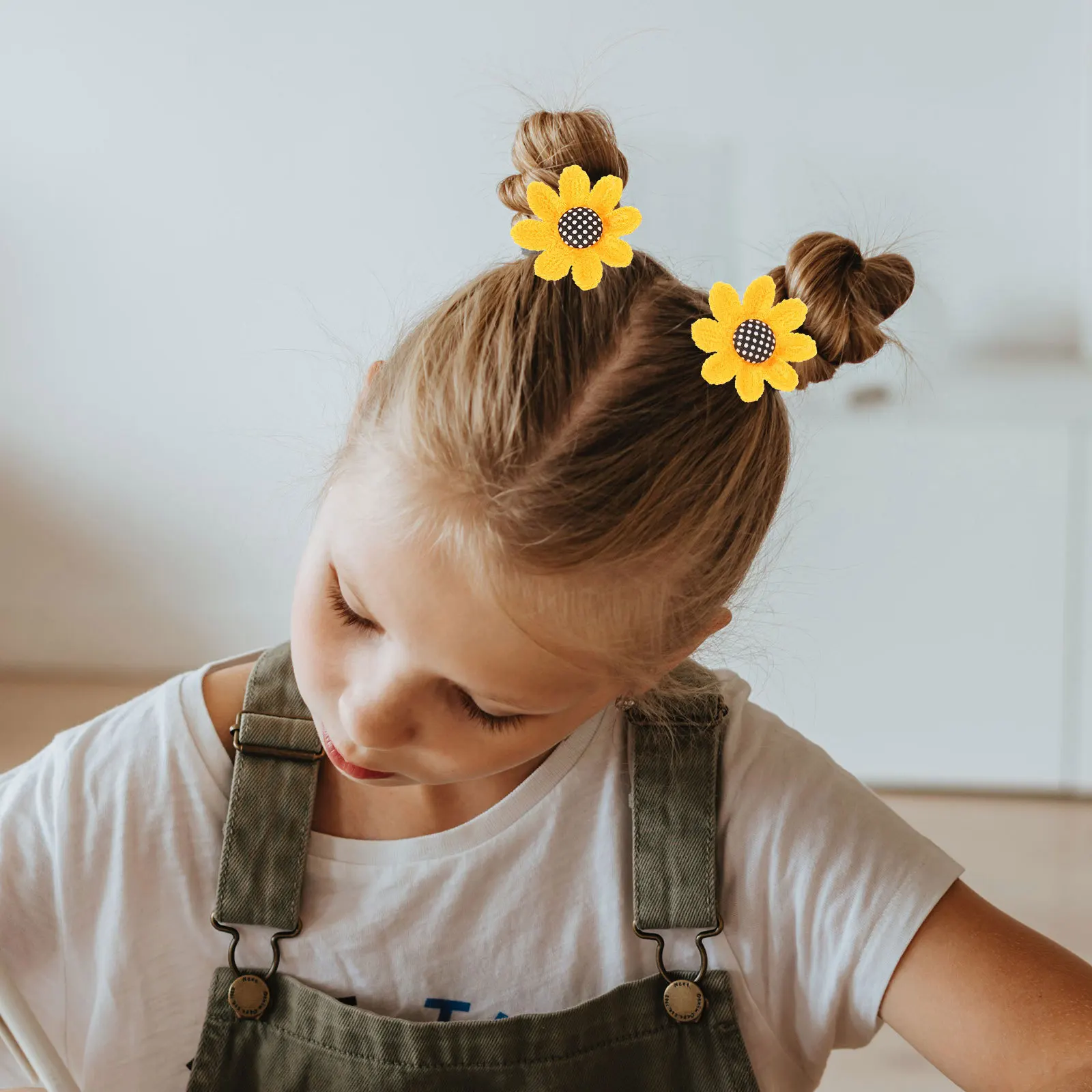 

6 шт., набор заколок для волос с подсолнухом, заколки для волос, детские черные, желтые вечерние головные уборы для девочек, детские заколки, очаровательные аксессуары