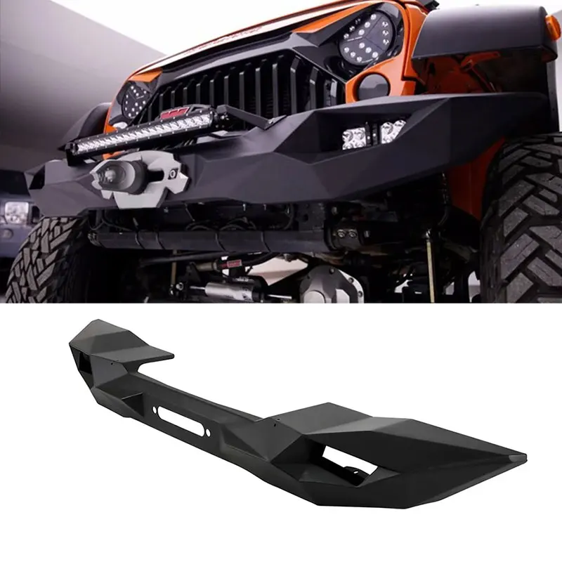 

Factory Heavy Duty Off-road Full Width Aluminum Steel Black Sport Front Bumper for Jeep Wrangler JK 07-17