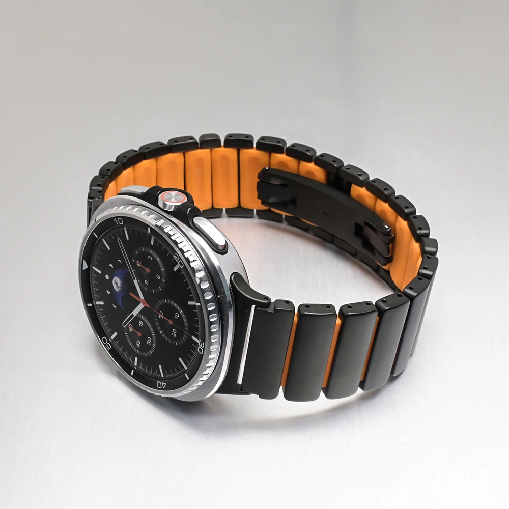 حزام معصم من التيتانيوم لساعة سامسونج جالاكسي 8 44 ملم 40 ملم 8 كلاسيكي 46 ملم حزام ساعة رجالي لساعة سامسونج جالاكسي الترا 2025 47 ملم #1
