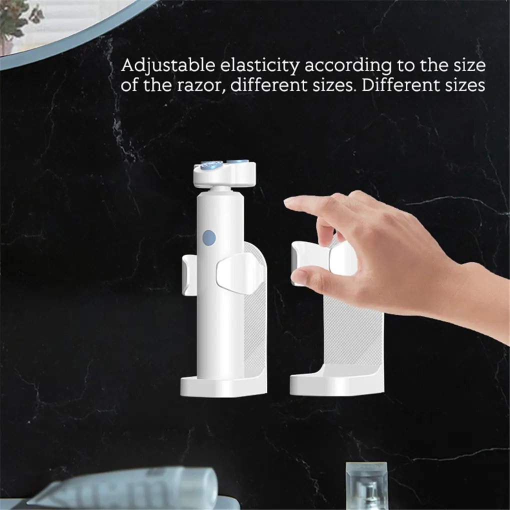 Electric Shaver Hanger Holder Wall Mounted Beauty Device Stand Waterproof Washing Face Brush Bracket, White