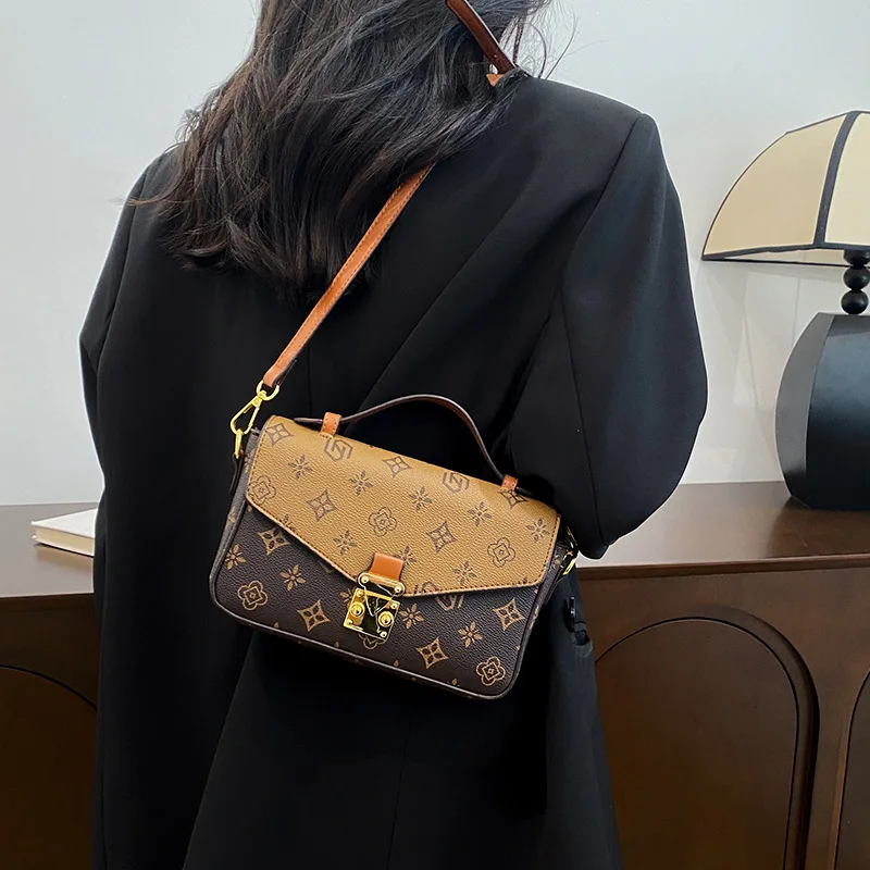 2024 New Luxury Fashion Printed Women\'s One Shoulder Handheld Bag Hot Sale Small Square Bag Versatile High Quality Crossbody Bag