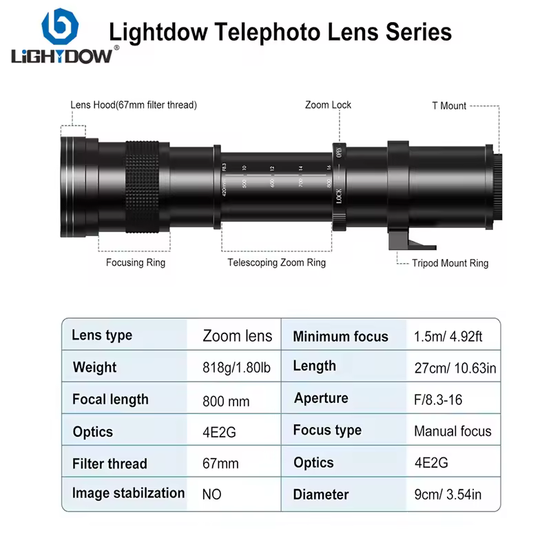 420-800mm 렌즈로 촬영한 예시 이미지