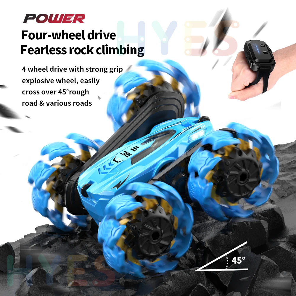 Rc Sunt Cars Dzieci 2.4G Wybuchowe koło Szybki elektryczny zdalnie sterowany samochód Off-Road Rock Crawler Dorosłe dzieci Prezenty RC Zabawki