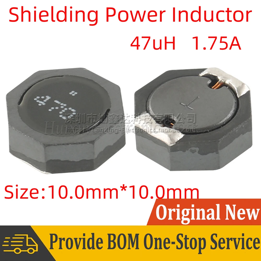 5pcs 744066470 SMD SMT Shielded Shielding Power Inductor 470uH 1.75A Inductance Common Mode Filter 1038 10mmx10mm