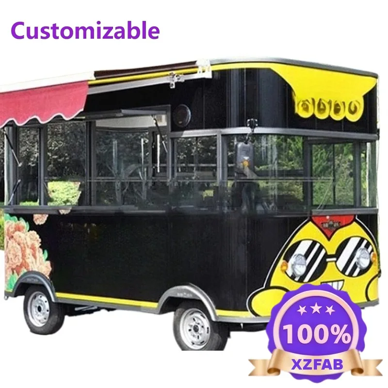 Factory Direct 2026 Night Market Food Cart Outdoor Commercial Street Sales Cart Multi Functional Electric Stainless Steel Snack