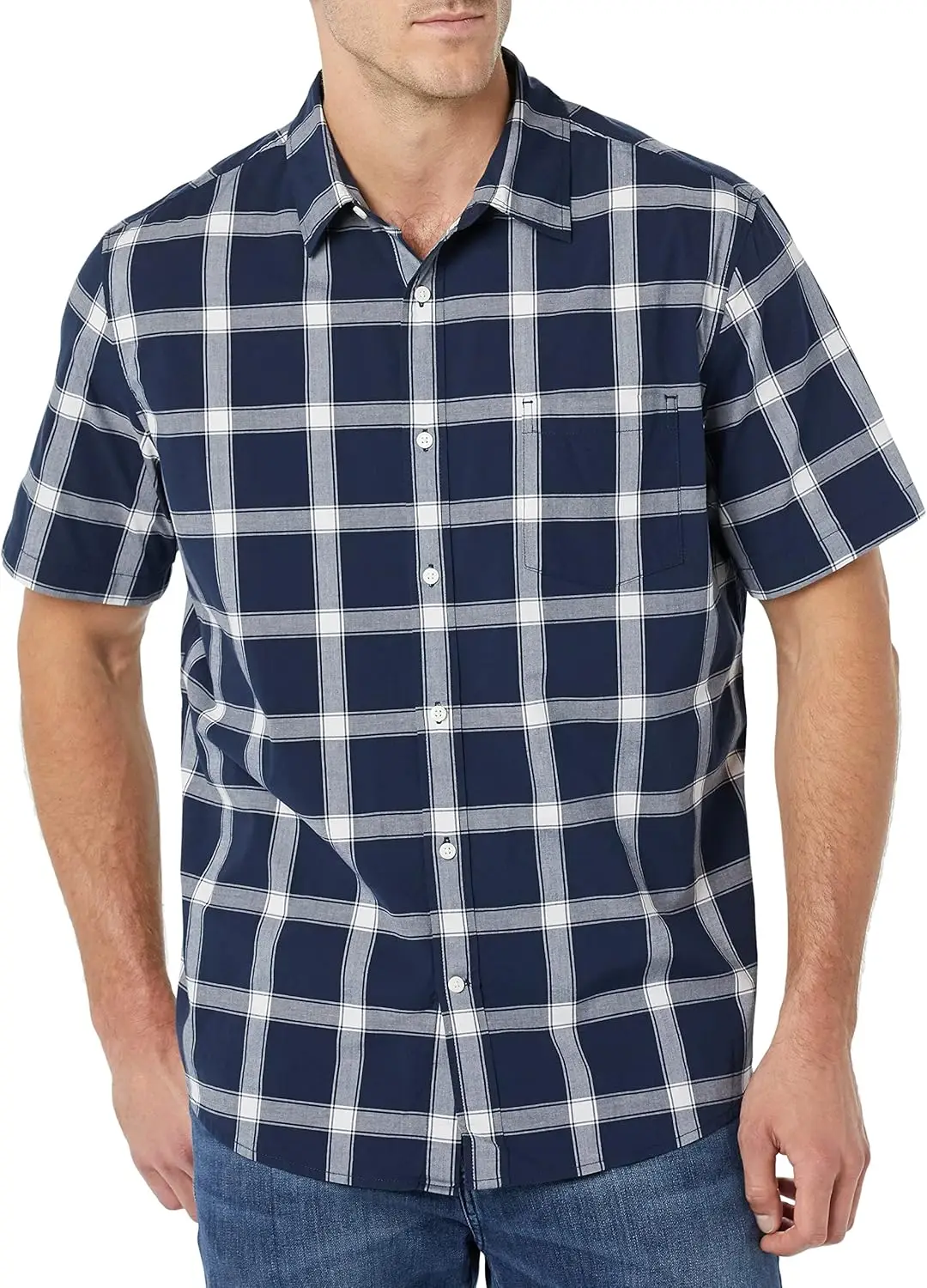American Retro Plaid 3D Print Short-Sleeved Cardigan, Summer Youth Commuter Loose Breathable Versatile Men's Plaid Shirt