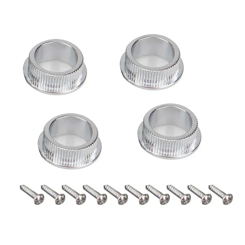4pcs/set 4R Black Electric Bass Tuners Machine Heads Tuning Pegs Keys Set with Mounting Screws & Ferrules Guitar Parts