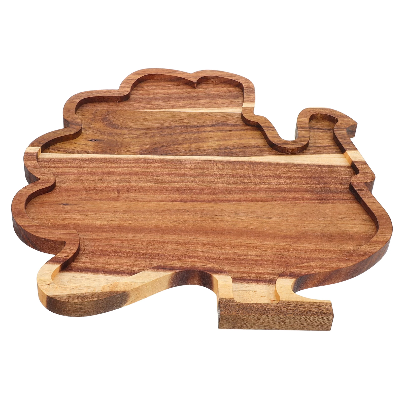 

Turkey Shaped Tray Thanksgiving Platter Table Centerpiece Trays Wood Platters for Serving Food Natural