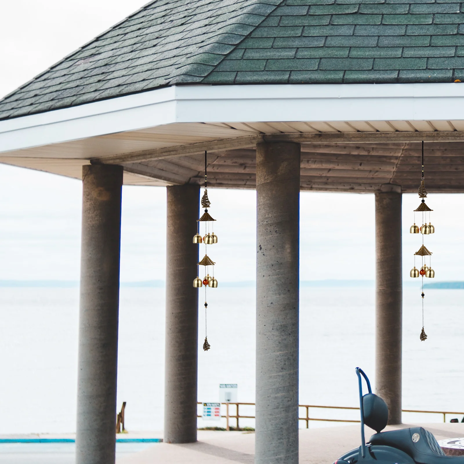 

2Pcs Wind Bell Hangings Retro Style Delicate Wind Chime Pendant Home Decoration for Indoor Outdoor Garden Patio Porch