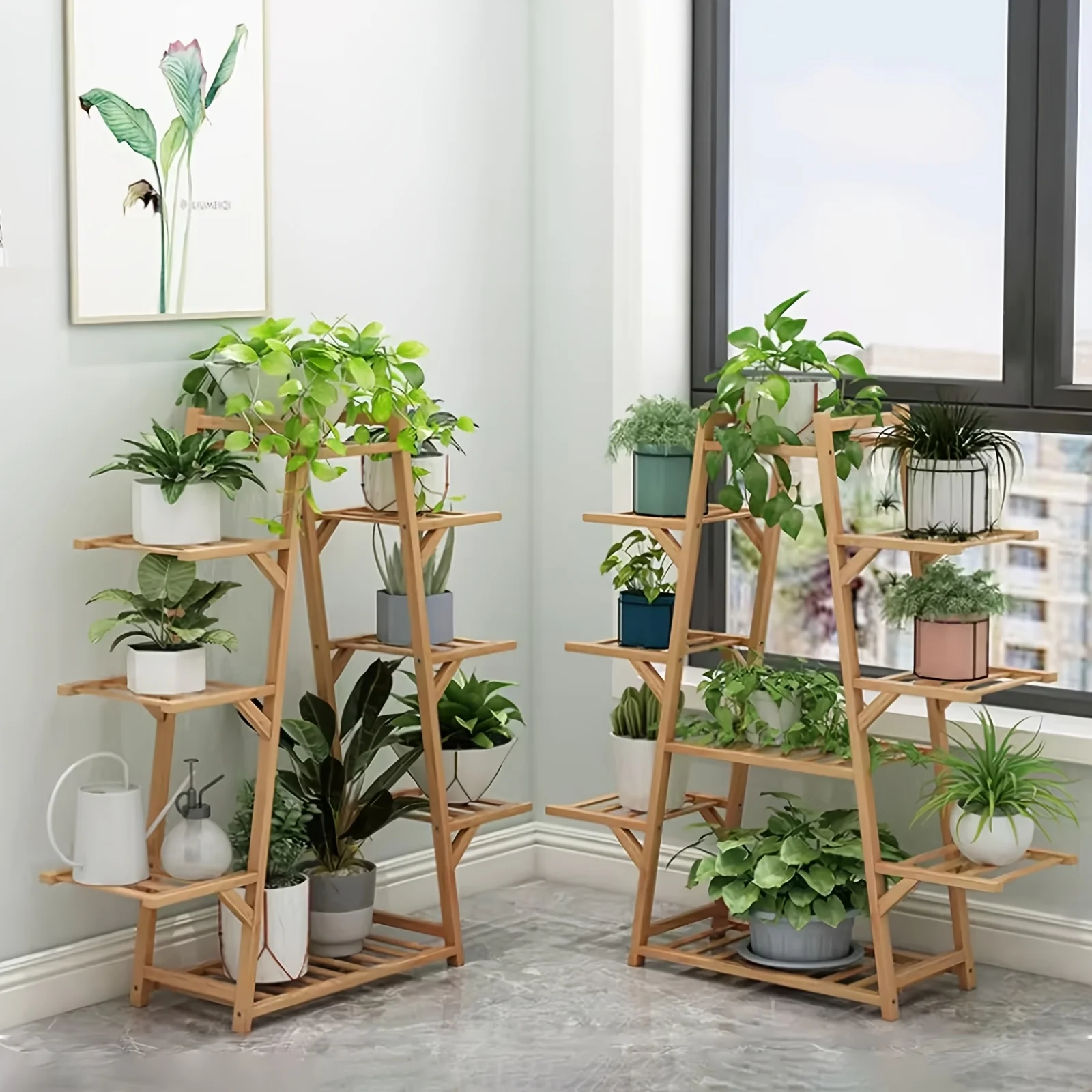 2026 New 1PCS A-Frame Plant Stand, Multi-Layer Vertical Plant Display Rack, Indoor Outdoor Flower Shelf for Balcony Garden Patio image 4