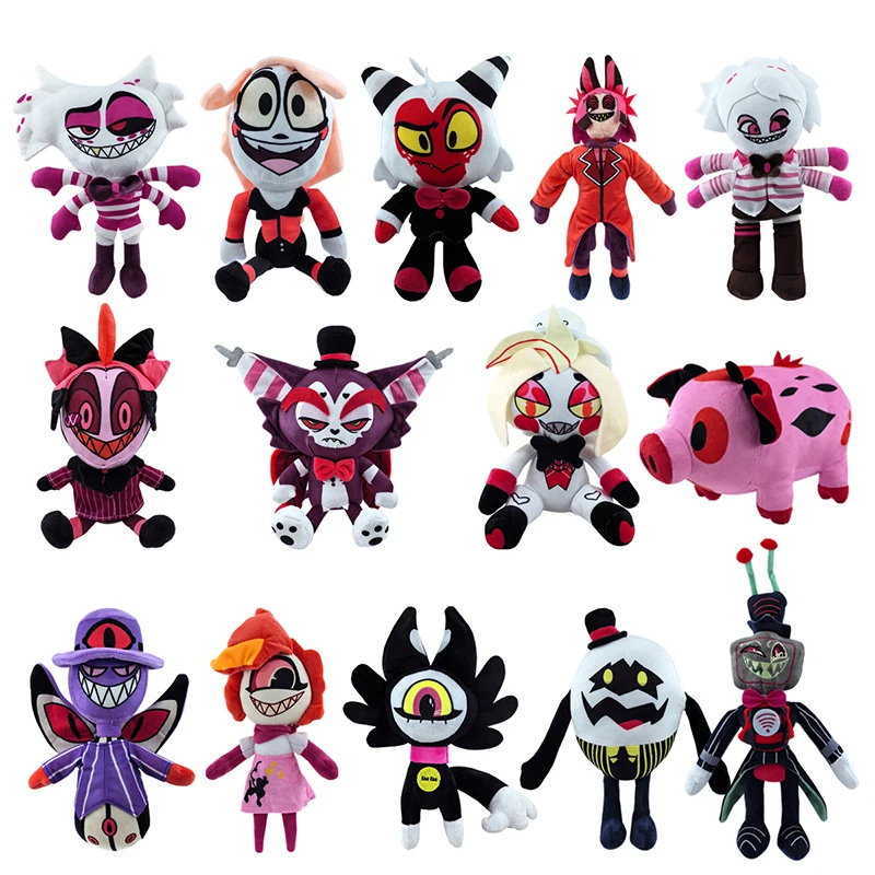 23-30cm New Hazbin Hotel Plush Stuffed Toys Cartoon Anime Figures Dolls Pendant Children's Birthday Gifts Kawaii Christmas Decor