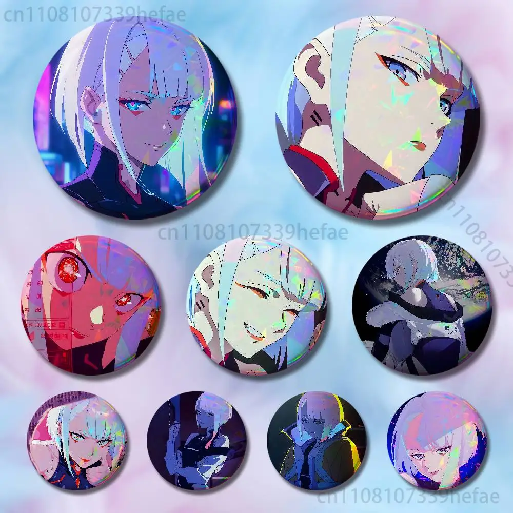 

Lucy C-Cyberpunk E-Edgerunners Button Lapel Anime Pin Badges Brooch Jewelry Decoration Gift 25mm 32mm 44mm 58mm 75mm
