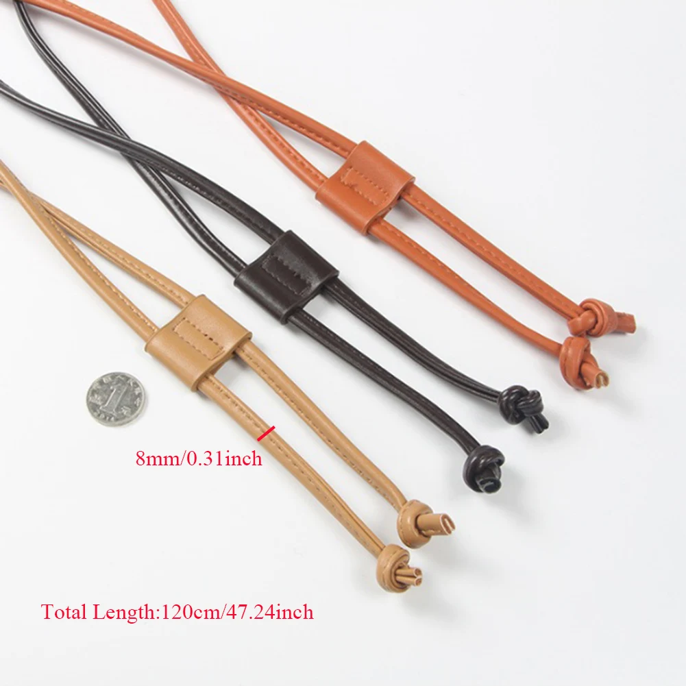 Hot Detachable Bucket Bag Rope For Woman PU Leather Handbag Belts High Quality Duarble Drawstring Bag Stropes Purse Accessories