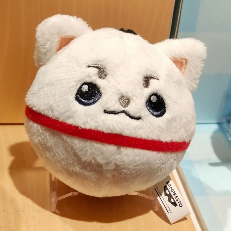 Bandai Round Plush Charms Gintama 3 Year Z Class Silver Sensei Anime Hanging Ornament For Bag Phone Collectible For Anime Fans