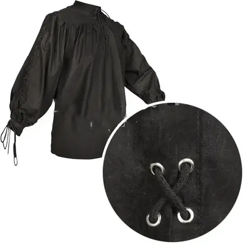 Vuxna män medeltida riddare krigare kostym grön tunika kläder normandisk chevalier flätad pirat saxisk toppskjorta för män 10 best sales medeltida tunika för män - №3