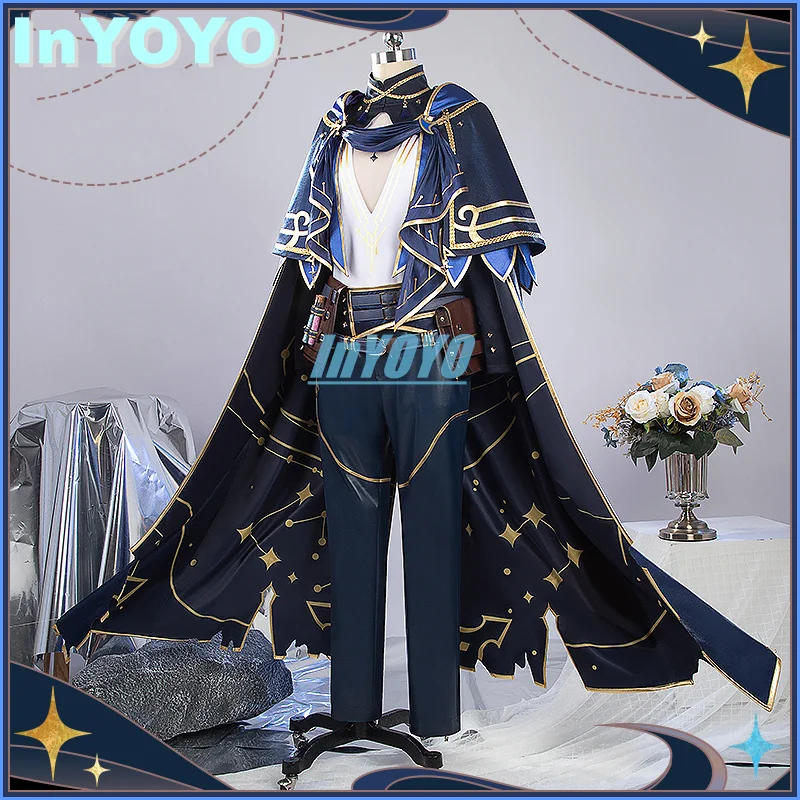 InYOYO Milan Kestrel Cosplay Costume Vtube NIJISANJI Handsome Uniform Role Play Halloween Party Outfit Men Customized New