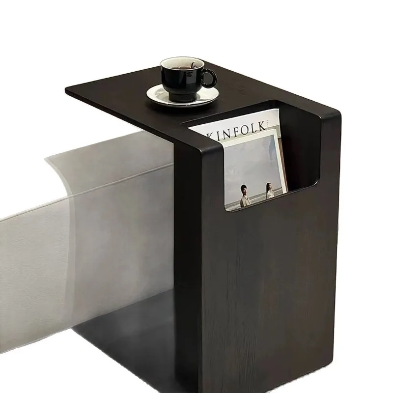 

Solid wood edge table minimalist storage desktop small coffee table sofa