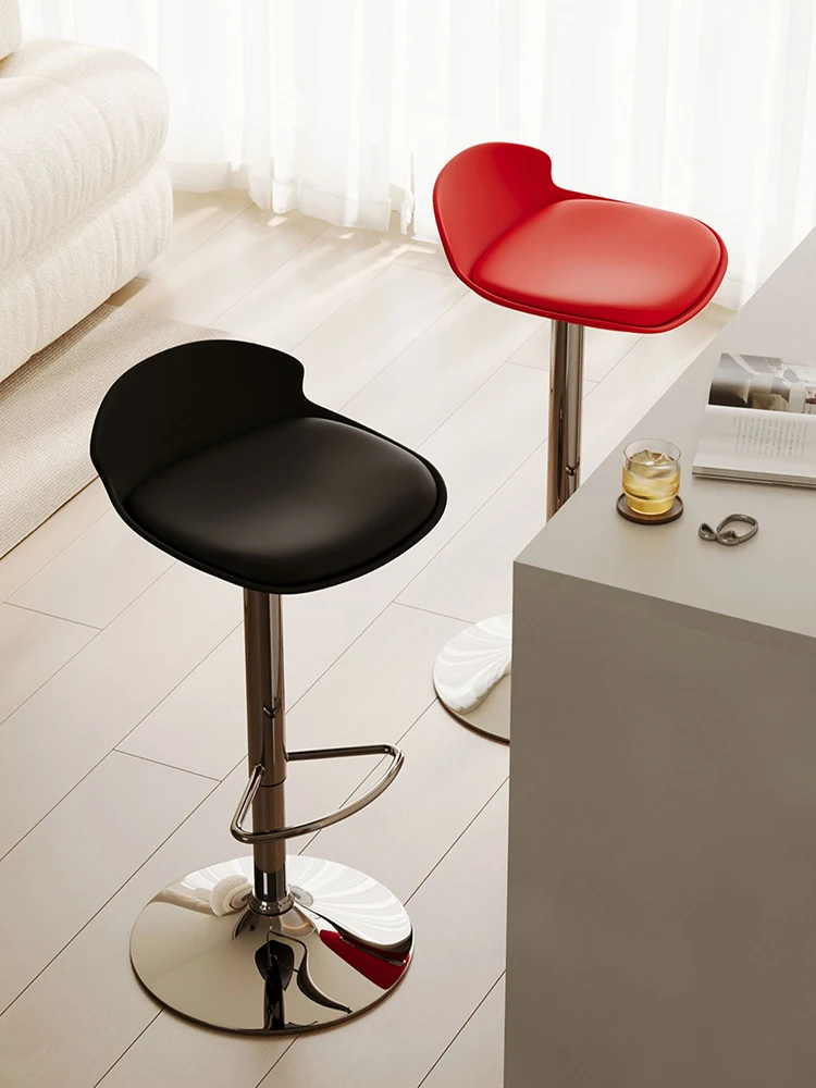 Light Luxury Bar Chairs Tall Stool Adjustable Chairs Cashier Chair Simple Rotating Backrest Chair Pedal Stool Housewarming Gifts