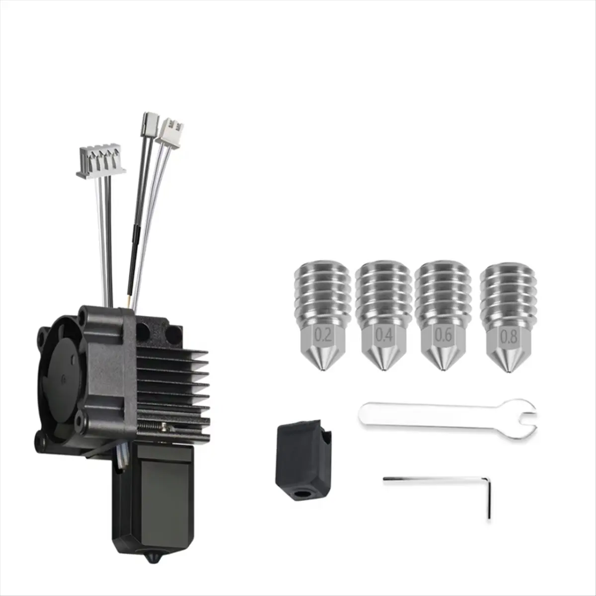 B21B For X1 X1C 3D Printer Hotend Kit with Cooling Fan V2.0 Print Head with Copper Plated Nozzles 3D Printing Parts