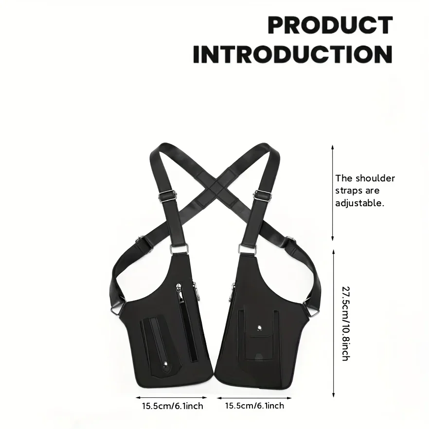 Herren-Retro-Umhängetasche, multifunktionale, leichte Schultertasche, Outdoor-Handytasche, geeignet zum Radfahren und Wandern. – Detail 5