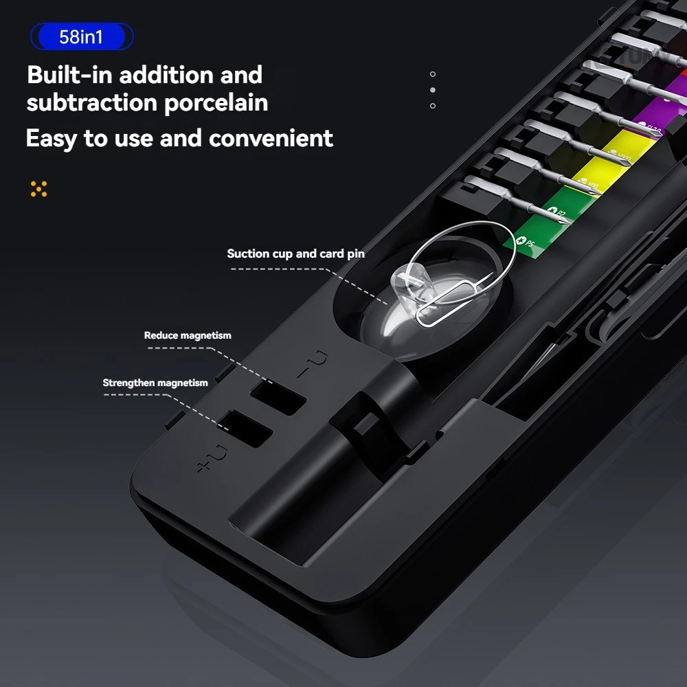 

58-in-1 Cordless Electric Screwdriver Multifunctional Precision Repair Tools Set for Smartphone Computer Tablet Maintenance
